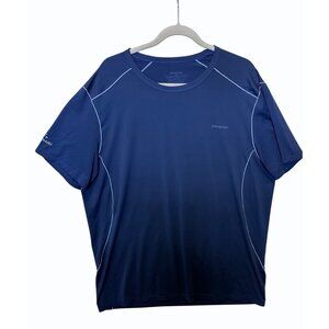 Patagonia‎ Mens Navy Blue Kohanaiki Performance Short Sleeve Shirt Size XL